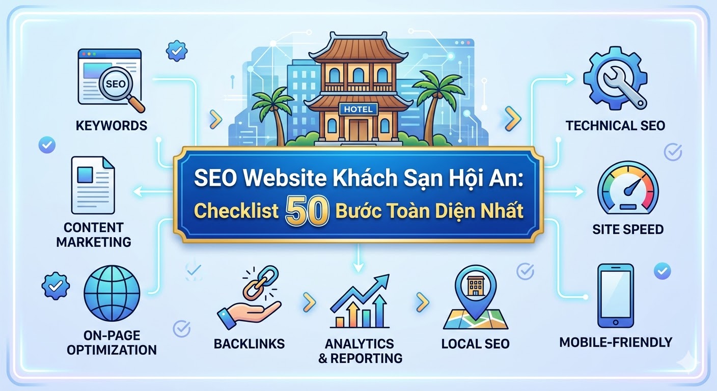 SEO Website Khách Sạn Hội An: Checklist 50 Bước Toàn Diện Nhất
